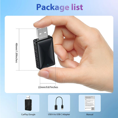 Adaptateur CarPlay Sans Fil 2-en-1 – Transforme CarPlay Filaire en CarPlay Wireless (iPhone)