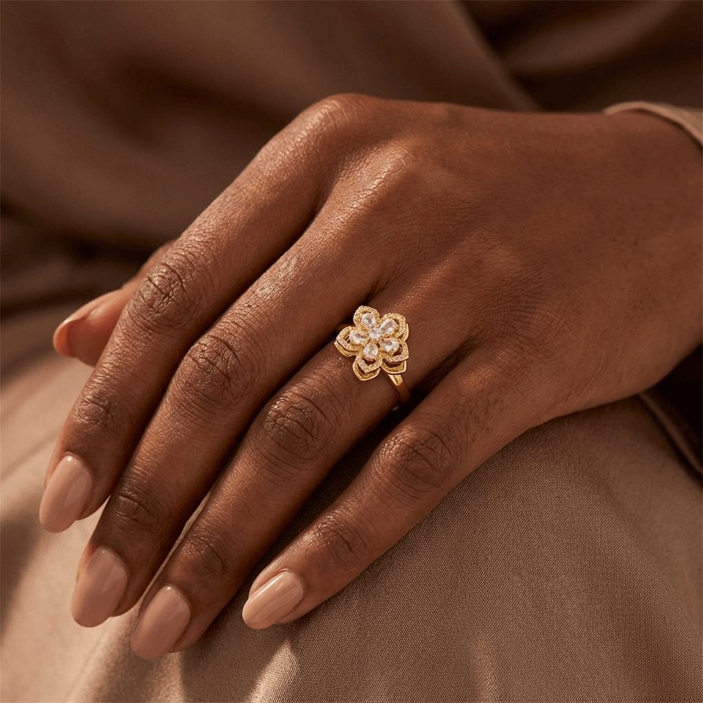 Bague anti-stress fleur - BAS001