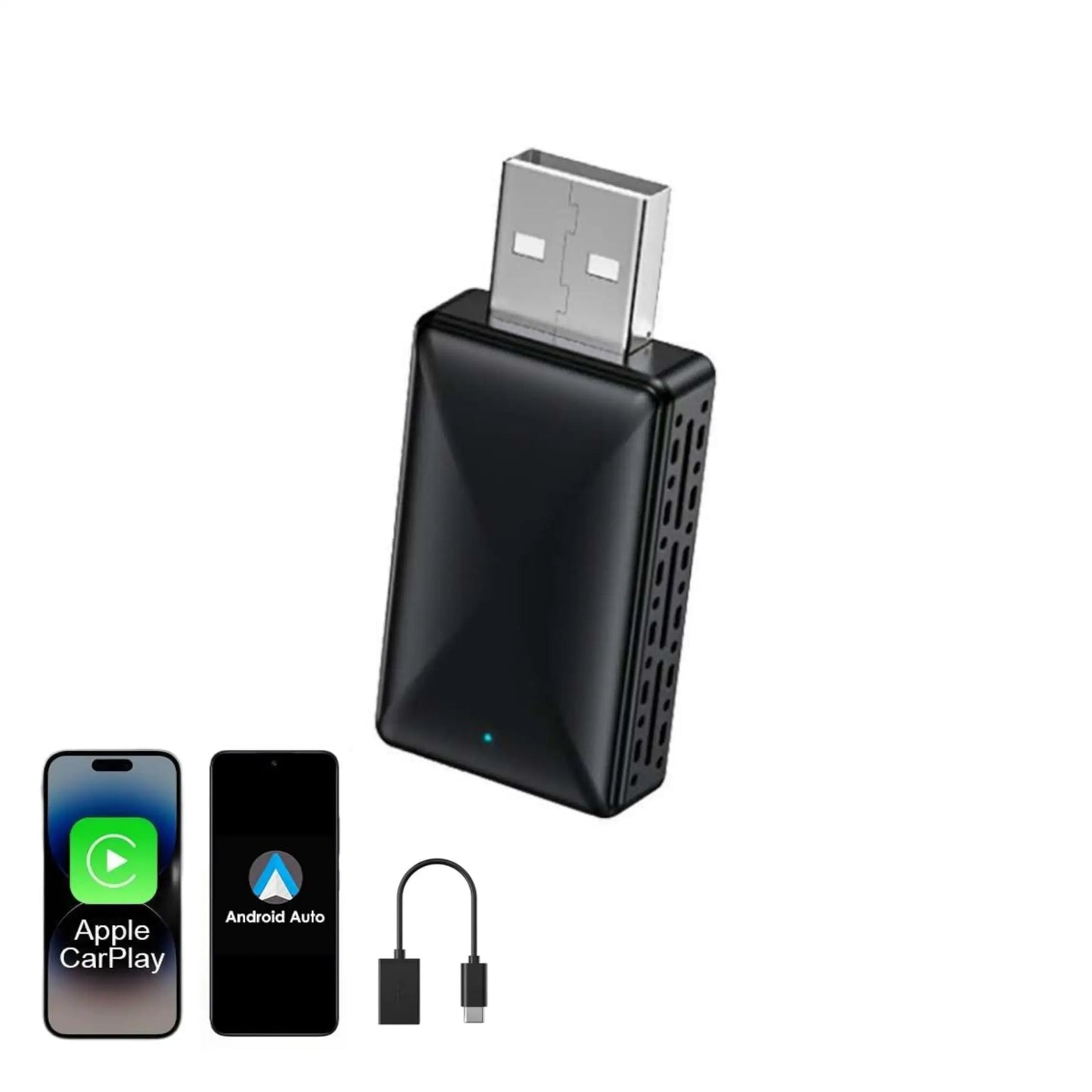 Adaptateur CarPlay Sans Fil 2-en-1 – Transforme CarPlay Filaire en CarPlay Wireless (iPhone)