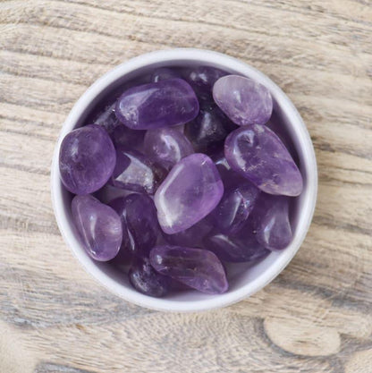 Amethyst rolled stone