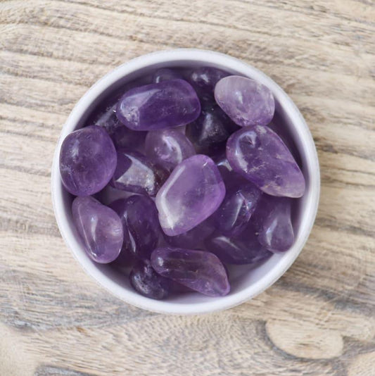 Amethyst rolled stone